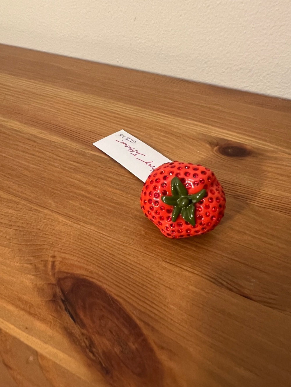 Betsey Johnson Strawberry top Chunky Ring